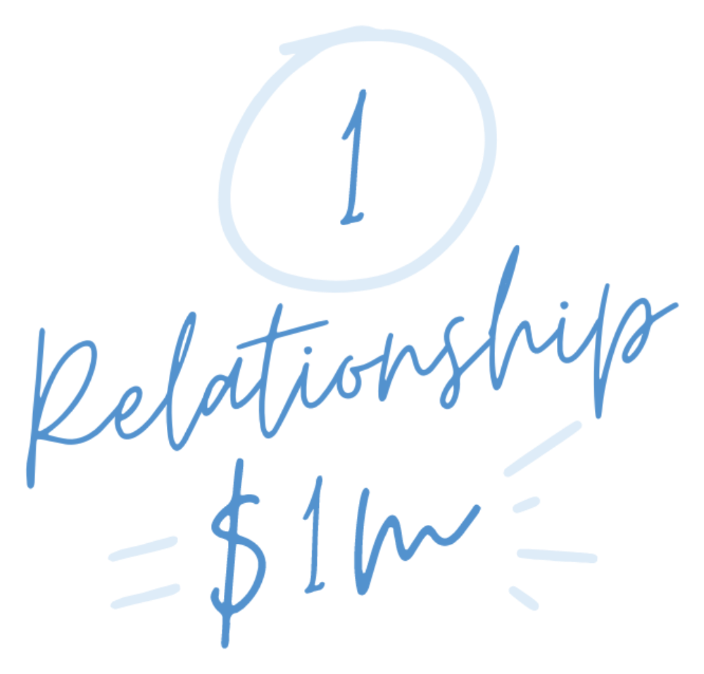 One relationship equals one million dollars